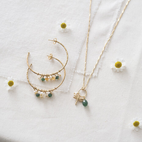 A Beautiful Story Aurora Aventurine Citrine GP Earrings A Beautiful Story Aurora Aventurine Citrine GP Earrings