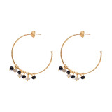 A Beautiful Story Aurora Black Onyx Labradorite Earrings GP A Beautiful Story Aurora Black Onyx Labradorite Earrings GP