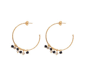 A Beautiful Story Aurora Black Onyx Labradorite Earrings GP A Beautiful Story Aurora Black Onyx Labradorite Earrings GP