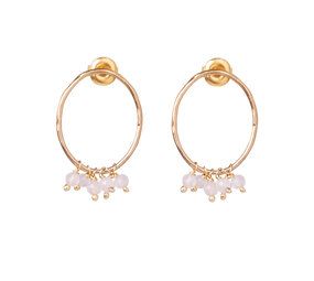 A Beautiful Story Serenity Rose Quartz Earrings GP A Beautiful Story Serenity Rose Quartz Earrings GP