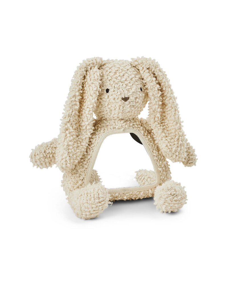 Smallstuff Activity rabbit with mirror Bouclé - Off white Smallstuff Activity rabbit with mirror Bouclé - Off white