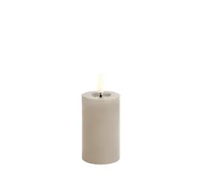 Uyuni LED pillar melted candle Smooth 5x7.5cm - Sandstone Uyuni LED pillar melted candle Smooth 5x7.5cm - Sandstone