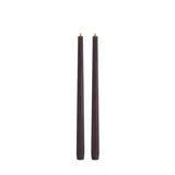 Uyuni LED taper candle 2,3x32,, Smooth, 2-pack Plum Uyuni LED taper candle 2,3x32,, Smooth, 2-pack Plum