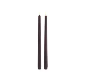 Uyuni LED taper candle 2,3x32,, Smooth, 2-pack Plum Uyuni LED taper candle 2,3x32,, Smooth, 2-pack Plum