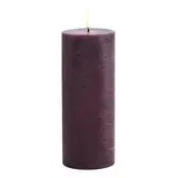 Uyuni LED pillar candle Rustic - 7,8x20 cm  Plum Uyuni LED pillar candle Rustic - 7,8x20 cm  Plum