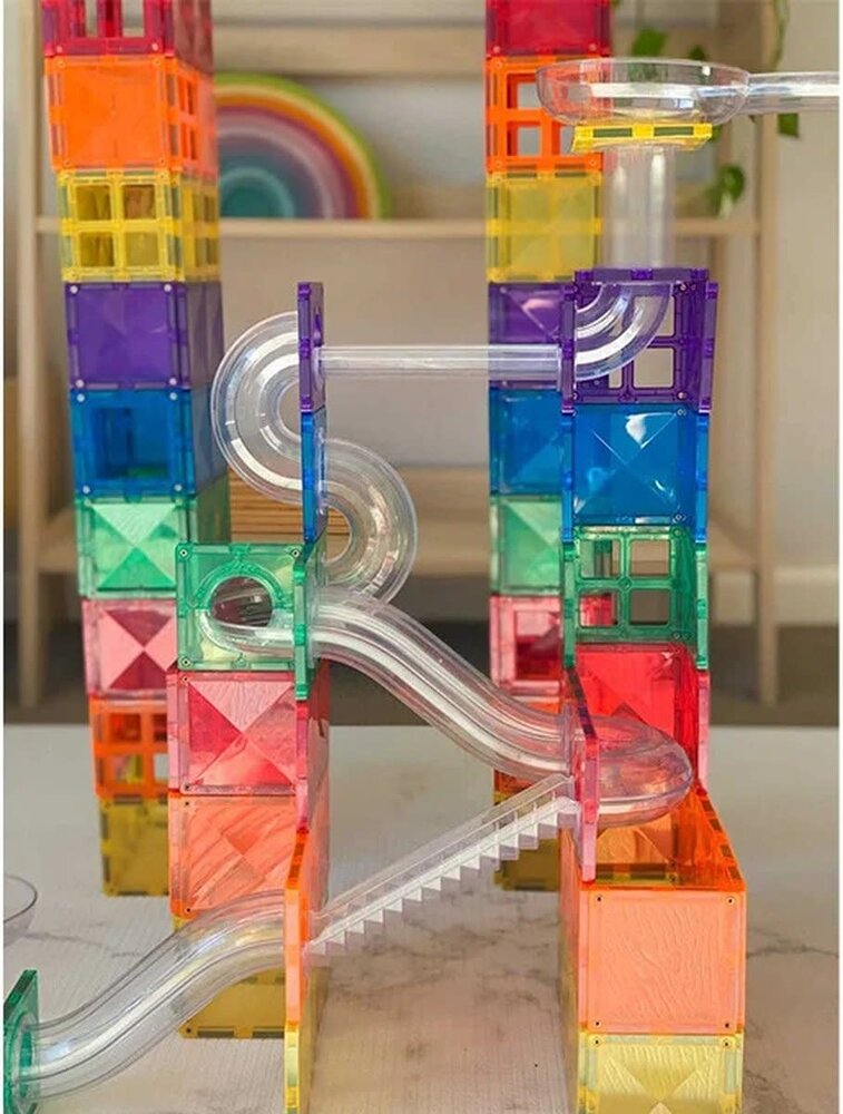 Connetix Rainbow Ball Run Pack 92 pc Connetix Rainbow Ball Run Pack 92 pc