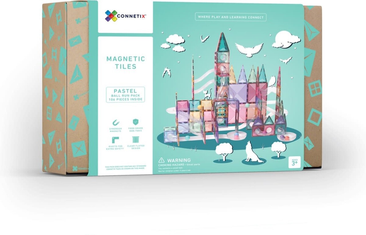 Connetix Pastel Ball Run Pack 106 pc Connetix Pastel Ball Run Pack 106 pc