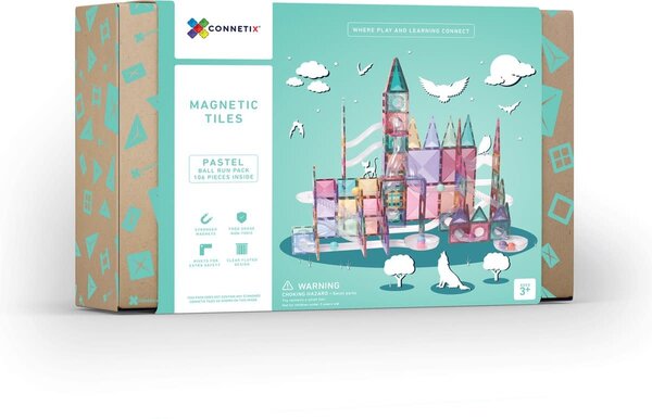 Connetix Pastel Ball Run Pack 106 pc Connetix Pastel Ball Run Pack 106 pc