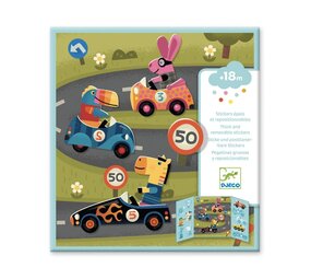 Djeco Autorace met Herbruikbare Stickers