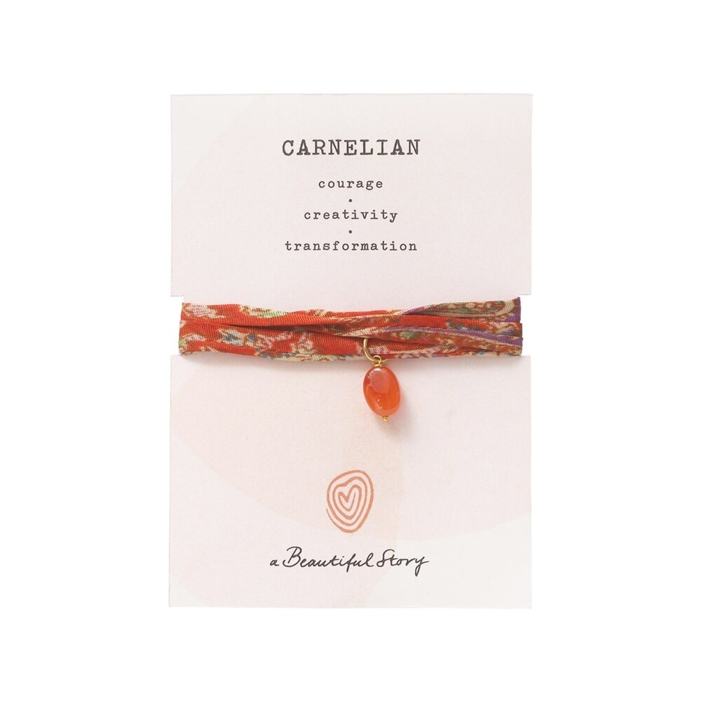 A Beautiful Story Sari wrap Bracelet Carnelian A Beautiful Story Sari wrap Bracelet Carnelian