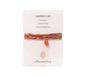 A Beautiful Story Sari wrap Bracelet Carnelian A Beautiful Story Sari wrap Bracelet Carnelian