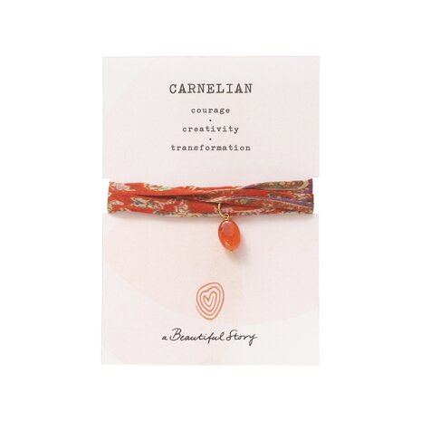 A Beautiful Story Sari wrap Bracelet Carnelian A Beautiful Story Sari wrap Bracelet Carnelian
