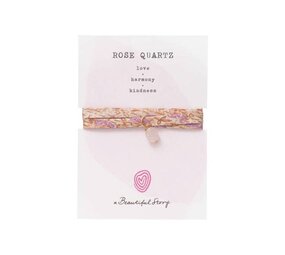 A Beautiful Story Sari wrap Bracelet Rose Quartz A Beautiful Story Sari wrap Bracelet Rose Quartz