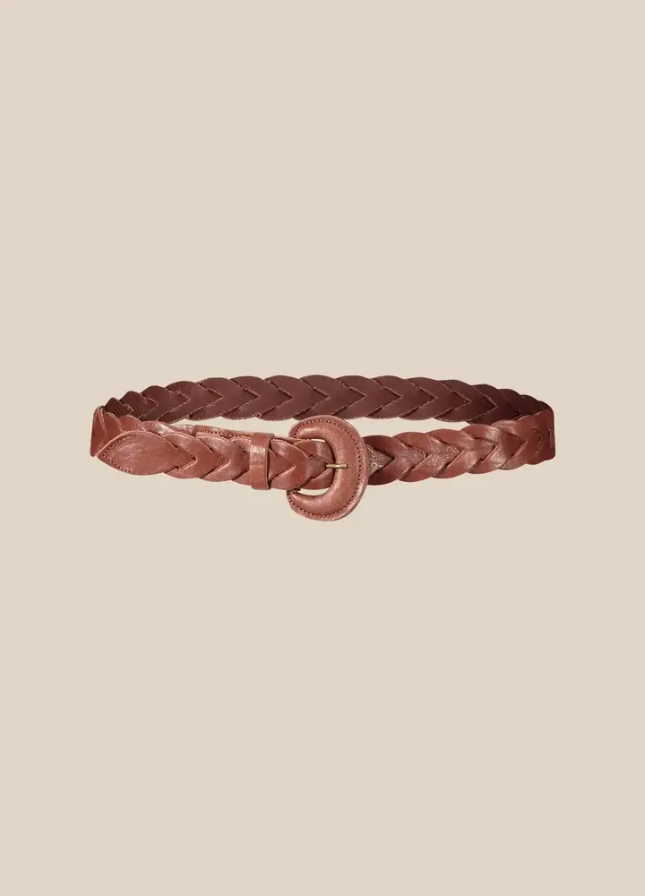 Summum Woman Braided leather belt - Cognac Summum Woman Braided leather belt - Cognac