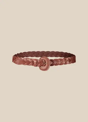 Summum Woman Braided leather belt - Cognac Summum Woman Braided leather belt - Cognac