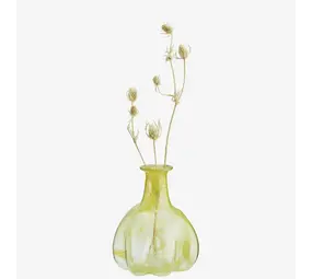 Madam Stoltz Vaas van gerecycled glas - geel Madam Stoltz Vaas van gerecycled glas - geel