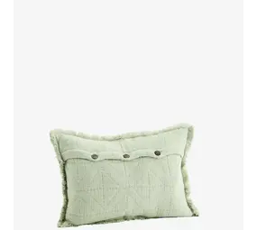 Madam Stoltz Geborduurd kussen incl. binnenkussen - Sage Madam Stoltz Geborduurd kussen incl. binnenkussen - Sage