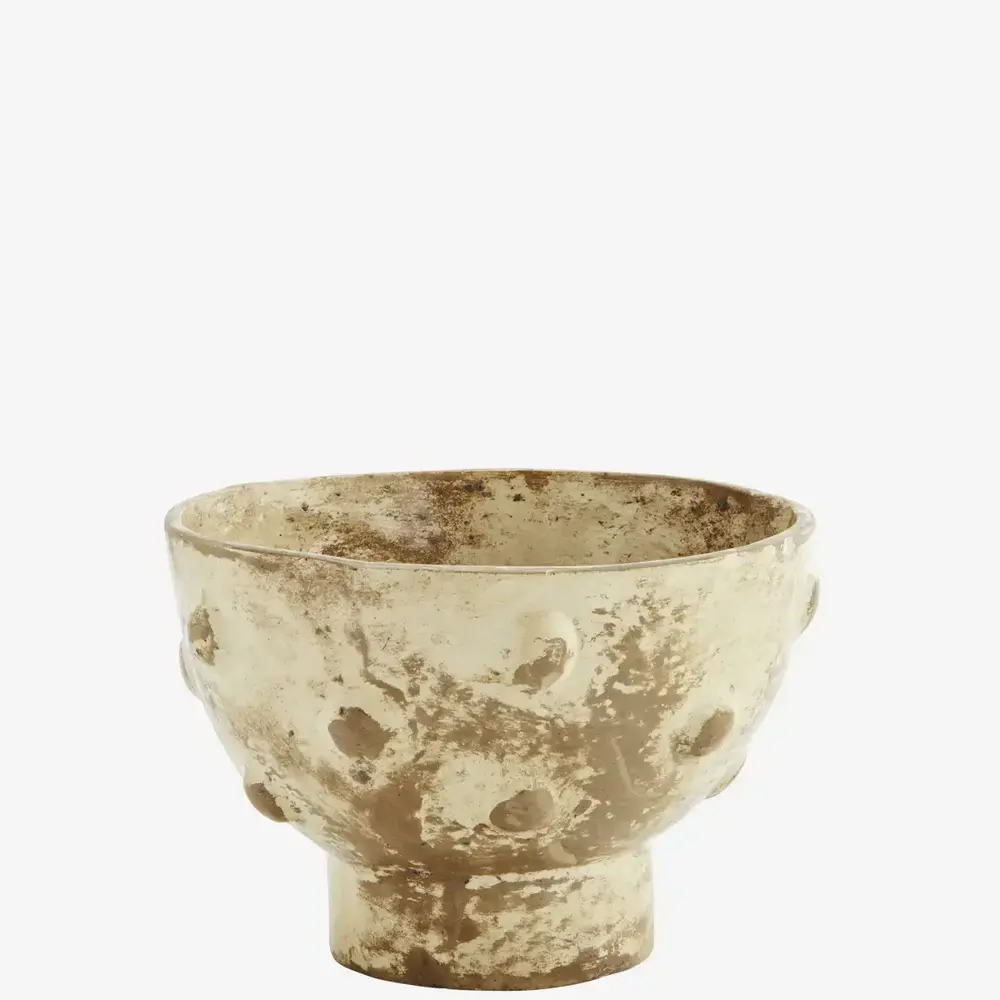 Madam Stoltz Papier maché schaal- Beige Madam Stoltz Papier maché schaal- Beige