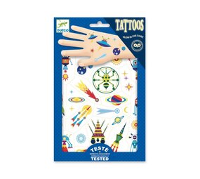 Djeco Tattoos  Glow in the Dark - Space Djeco Tattoos  Glow in the Dark - Space
