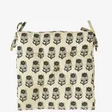 Madam Stoltz Katoenen stoelkussen - Sand, grey, blue