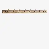Madam Stoltz Wooden Coat Rack - Dark Natural