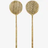 Madam Stoltz Wooden salad set/ with bamboo