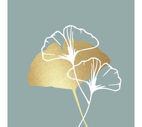 Ppd Servetten Golden Gingko eucalyptus 33x33 Ppd Servetten Golden Gingko eucalyptus 33x33