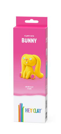 HeyClay HeyClay - Fluffy Pets Konijntje – 3 cans HeyClay HeyClay - Fluffy Pets Konijntje – 3 cans