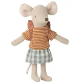 Maileg Driewielermuis - Grote zus met rugzak oudroze Maileg Driewielermuis - Grote zus met rugzak oudroze