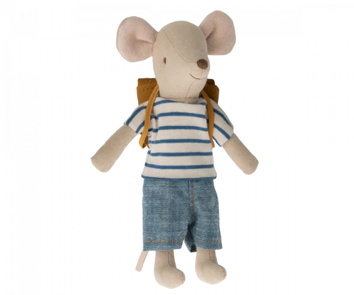 Maileg Driewielermuis - Grote broer met rugzak Maileg Driewielermuis - Grote broer met rugzak