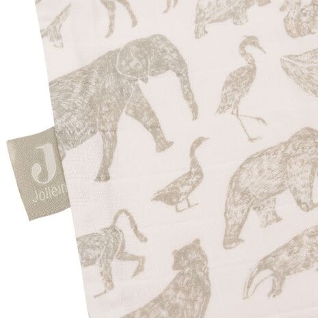 Jollein Slaapzak Hydrofiel 110cm - Animals Olive Green