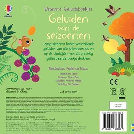 Geluidenboekje - Geluiden van de seizoenen Geluidenboekje - Geluiden van de seizoenen