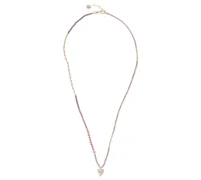 A Beautiful Story Adventurous Rose Quartz Necklace SC A Beautiful Story Adventurous Rose Quartz Necklace SC