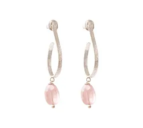 A Beautiful Story Attracted Rose Quartz Earrings SP A Beautiful Story Attracted Rose Quartz Earrings SP