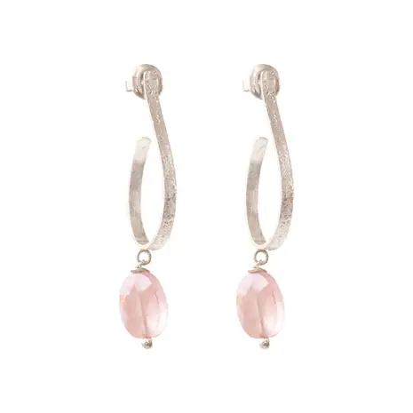 A Beautiful Story Attracted Rose Quartz Earrings SP