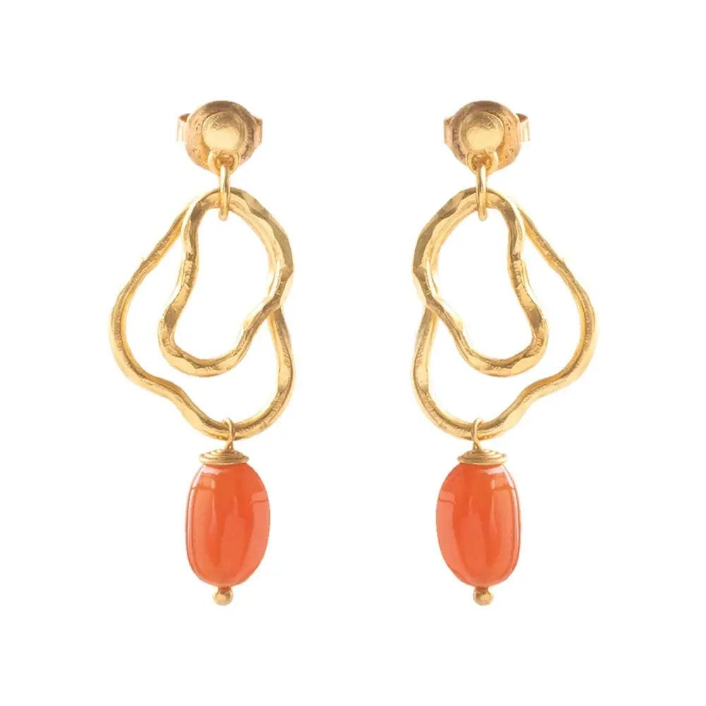 A Beautiful Story Fascinated Carnelian Earrings GP A Beautiful Story Fascinated Carnelian Earrings GP