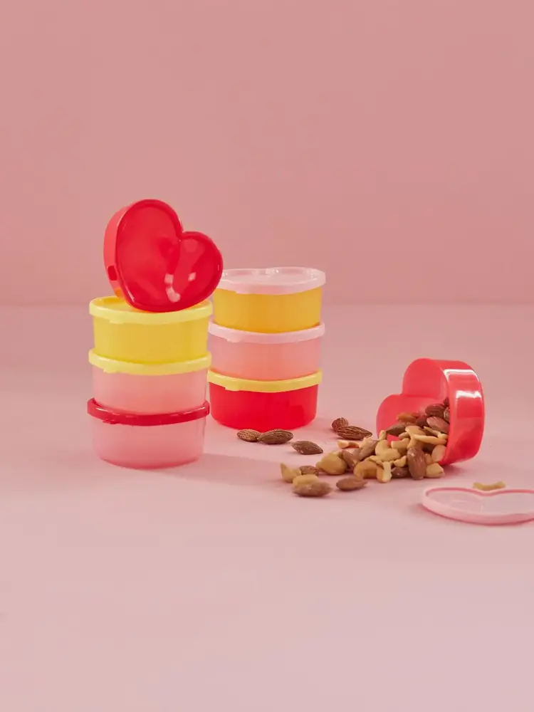 Rice Voorraaddoosje hart - set van 8