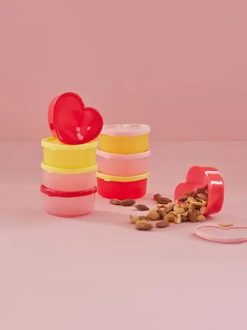 Rice Voorraaddoosje hart - set van 8