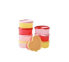 Rice Voorraaddoosje hart - set van 8