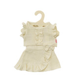 Poppen wikkelrok met top ecru (28-35cm)