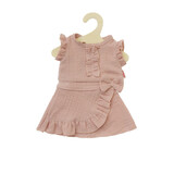 Poppen wikkelrok met top rosé (35-45cm)