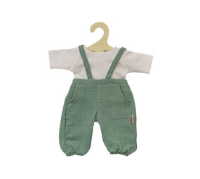 Poppen tuinbroek groen met t-shirt (28-35cm) Poppen tuinbroek groen met t-shirt (28-35cm)