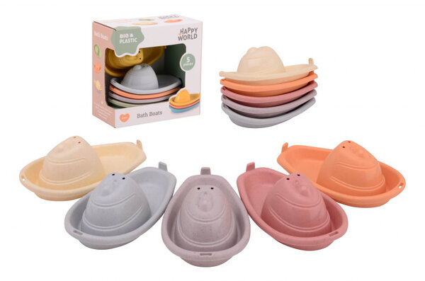 Happy World Bad bootjes bio plastic - set van 5