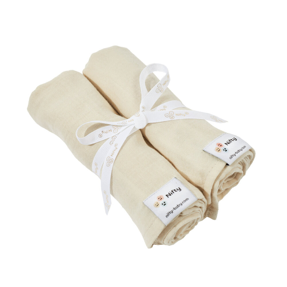 Nifty Hydrofiele doeken 2-pack Vanilla Nifty Hydrofiele doeken 2-pack Vanilla