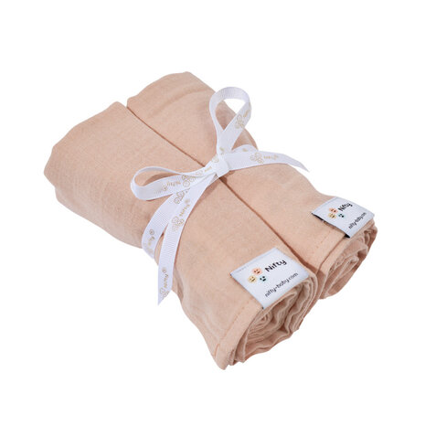 Nifty Hydrofiele doeken 2-pack Blush Nifty Hydrofiele doeken 2-pack Blush