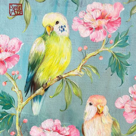 Ppd Servetten  Perruches 33x33 Ppd Servetten  Perruches 33x33