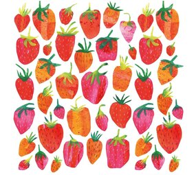 Ppd Servetten Strawberry 33x33 Ppd Servetten Strawberry 33x33