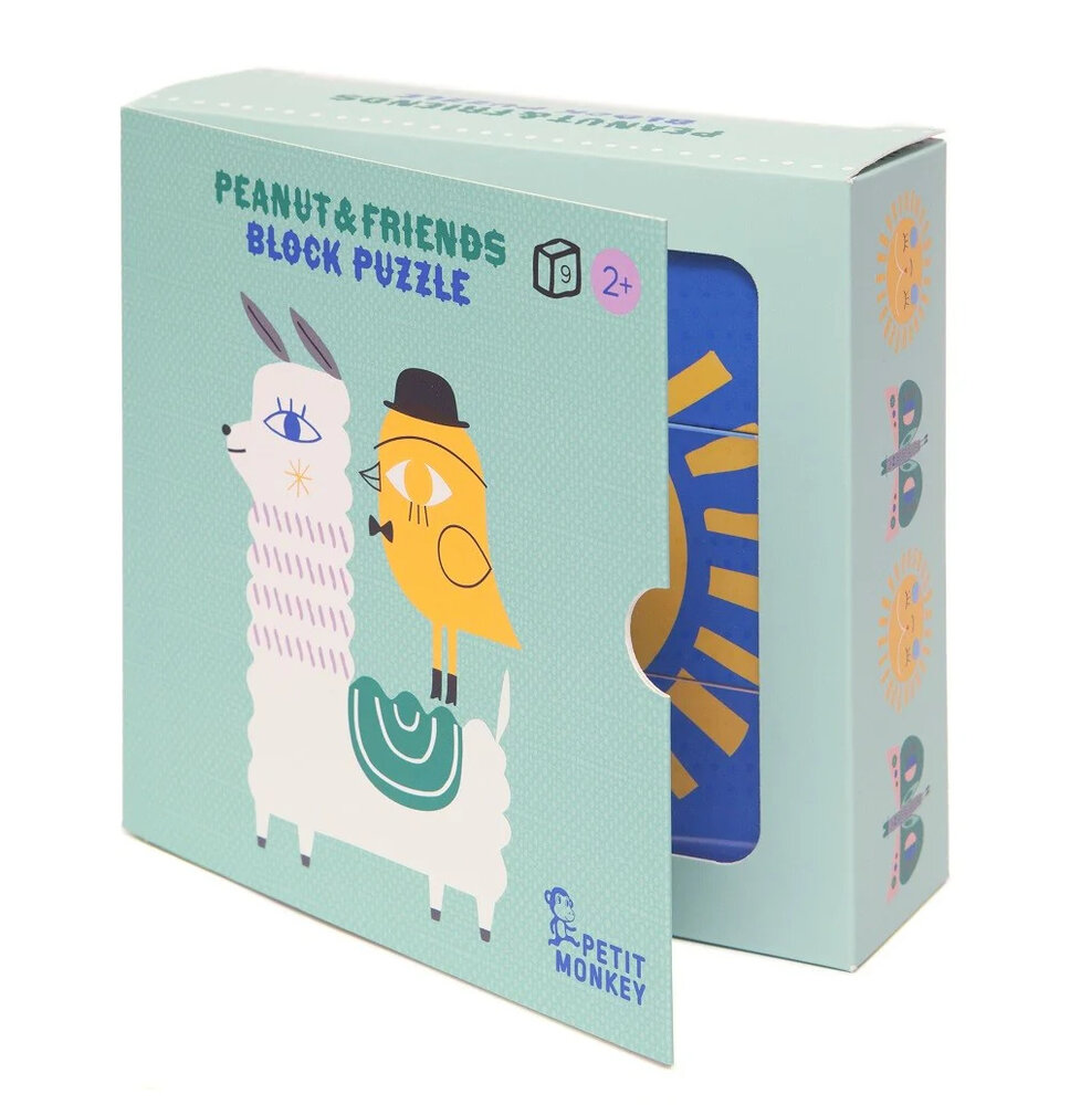 Petit Monkey Peanut & Friends block puzzle Petit Monkey Peanut & Friends block puzzle