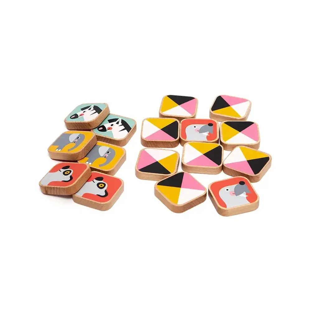 Petit Monkey Wooden animal memo game Petit Monkey Wooden animal memo game