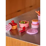 Rice Voorraaddoosje rond met hartjes - set van 4